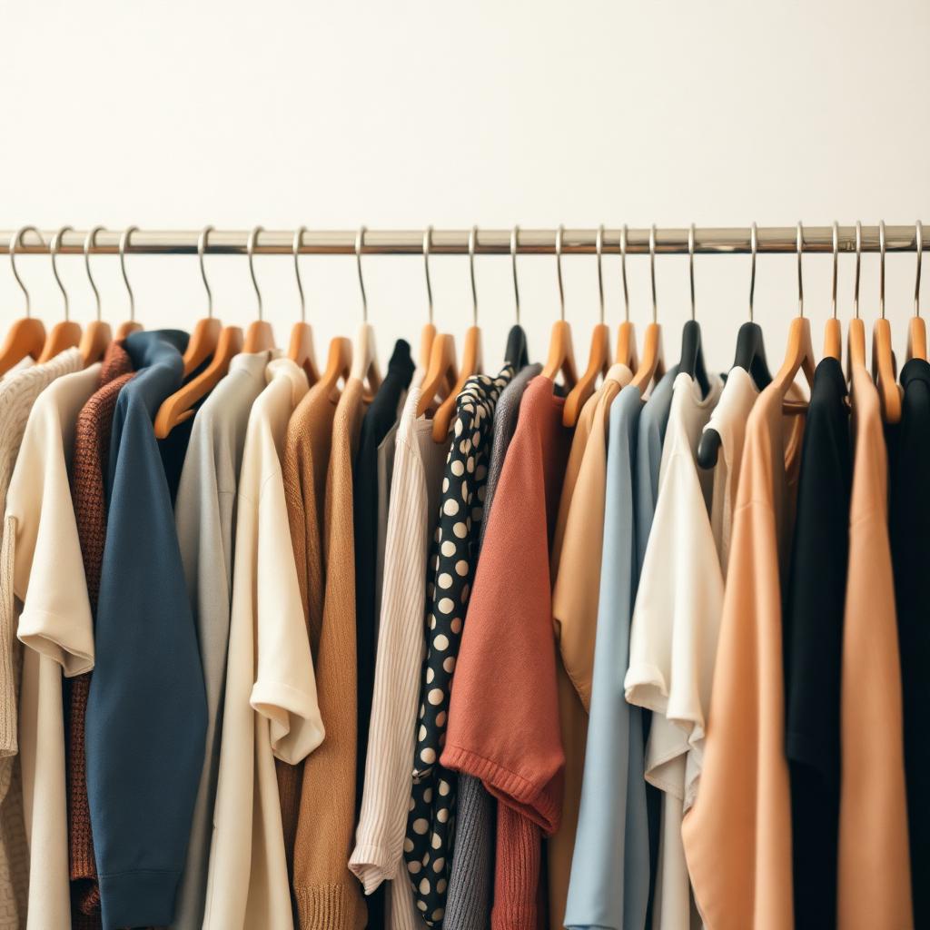 A full clothing rack representing an overwhelming catalog
